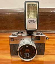 NOS Yashica Electro 35 MC 35mm Camera w/MC- Lite Flash  Case Mint