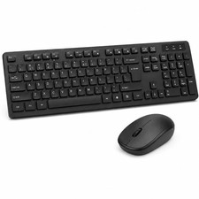 2.4GHz Wireless Keyboard And Mouse Set UK USB Dongle For PC Laptop Full-Size NEW