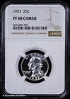 1957 25C Silver Proof Washington Quarter NGC PR 68 Cameo