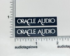 Oracle Audio Equipment Badges Pair Custom Made Aluminum