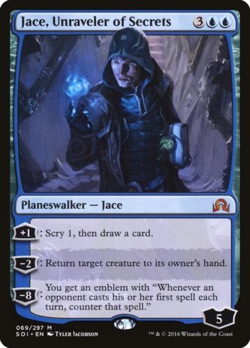 1x - Jace, Unraveler of Secrets - Shadows over Innistrad - NM MTG
