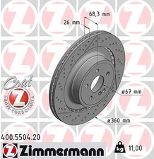 2x ZIMMERMANN 400.5504.20 Bremsscheibe f&uuml;r MERCEDES-BENZ