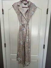 David Lerner Floral Printed Wrap Maxi Dress Size Small