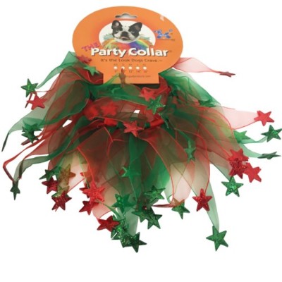 Charming Pet Holiday PARTY CHRISTMAS COLLAR Neckwear Xmas Festive Red Green Star