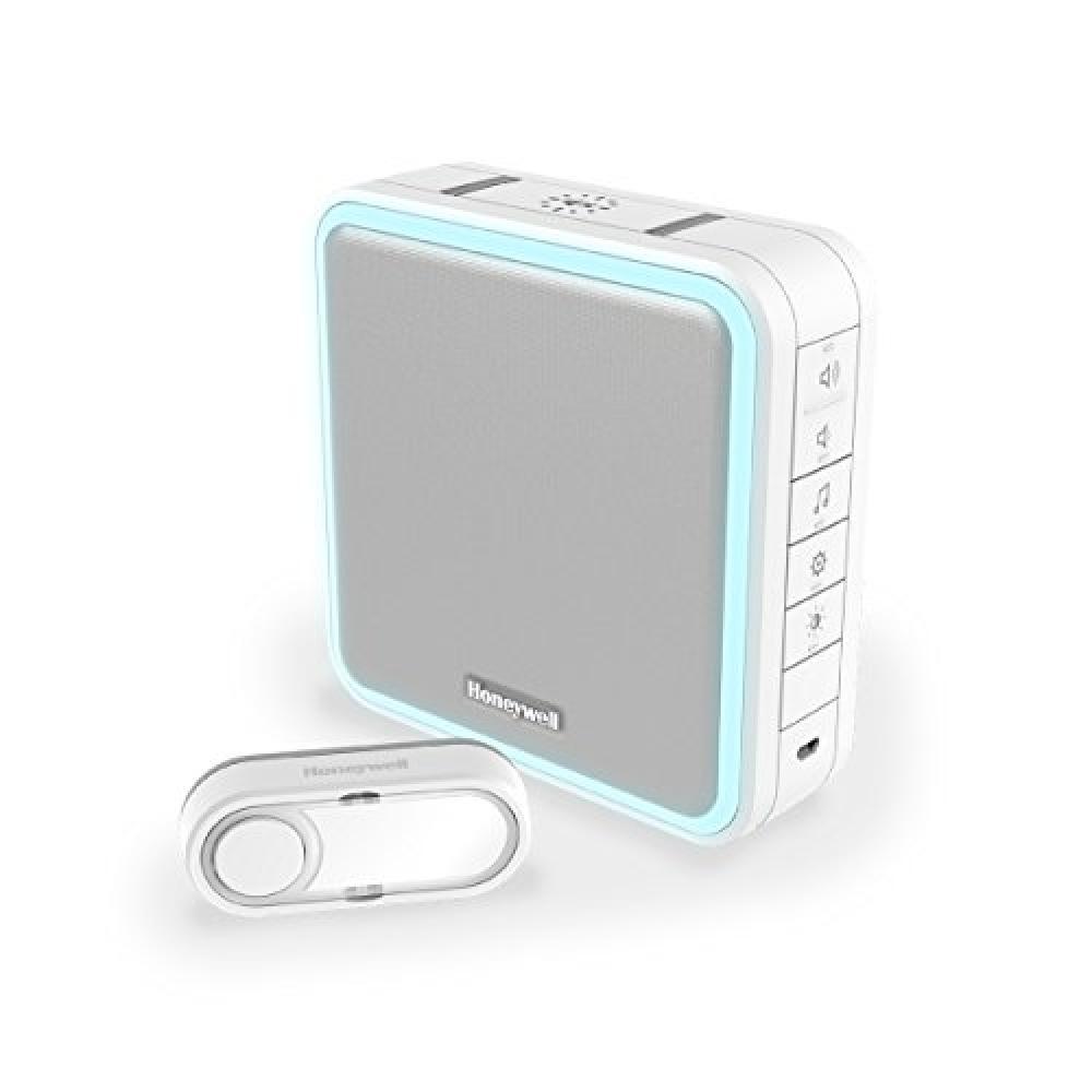 Honeywell Home DC915S Kit Campanello senza Fili, 200 m, 8 Melodie 90Db, Bianco -