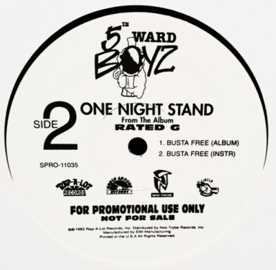 5th Ward Boyz - One Night Stand - Rap-A-Lot Records, Noo Trybe