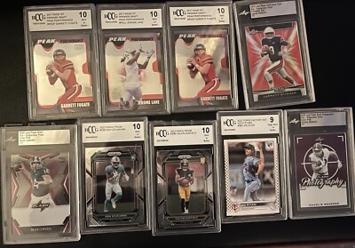 bccg graded cards Graded Card Lot 1/1 Leaf BCCG Mint 10 Gold Stars Prizm RC Red Proof Clear +