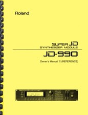 Modulo sintetizzatore Roland Super JD-990 JD990 MANUALE DEL PROPRIETARIO II RIFERIMENTO