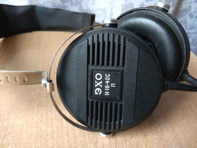 旧ソビエト製 平面磁界駆動型ヘッドホン N16-40S（TDS-16） 稼働品 RARE Vintage Soviet USSR orthodynamic headphones Echo N16-40S