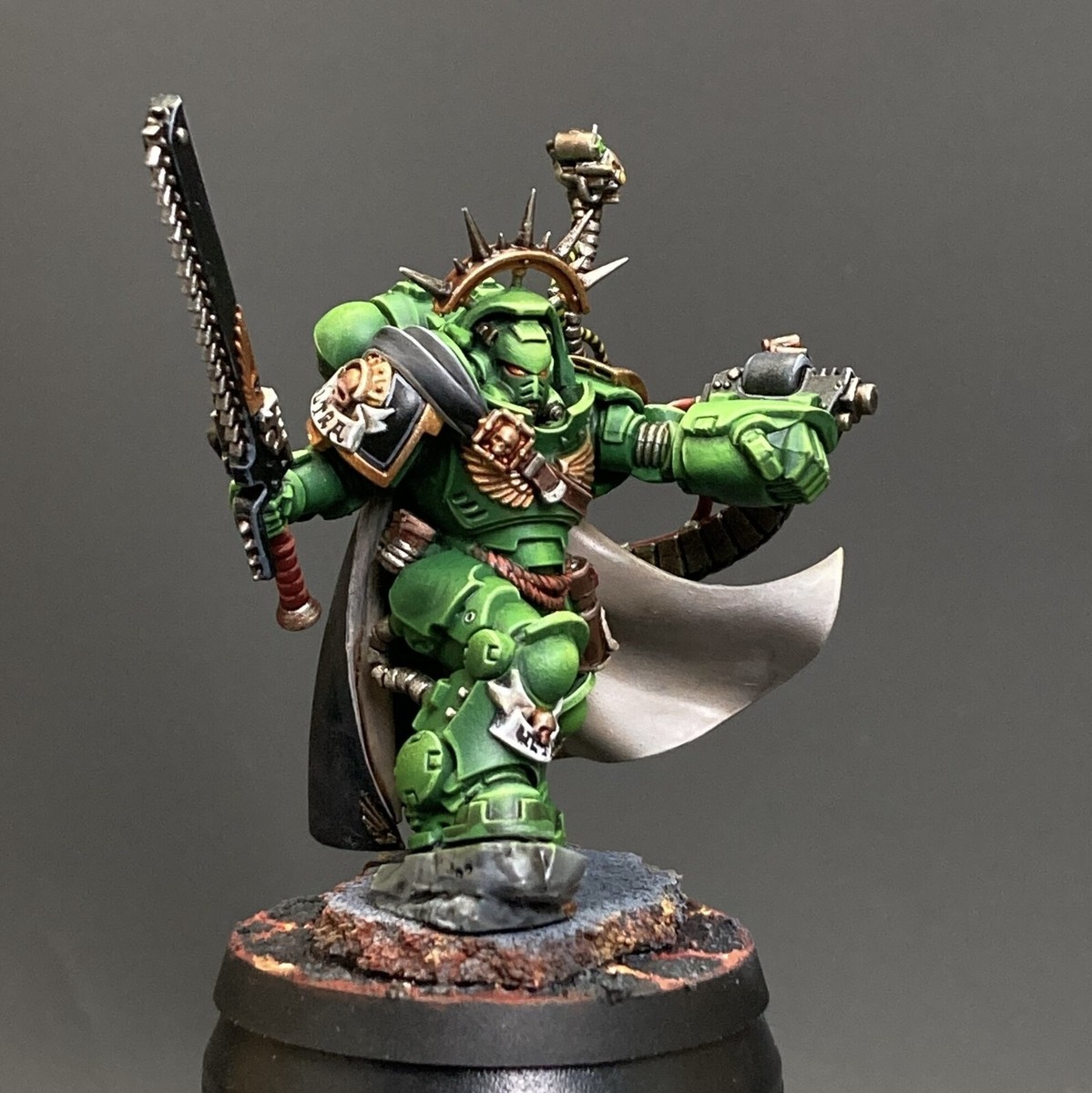 Warhammer 40K PAINTED SALAMANDERS FORGEHAMMER COMMANDER Gravis