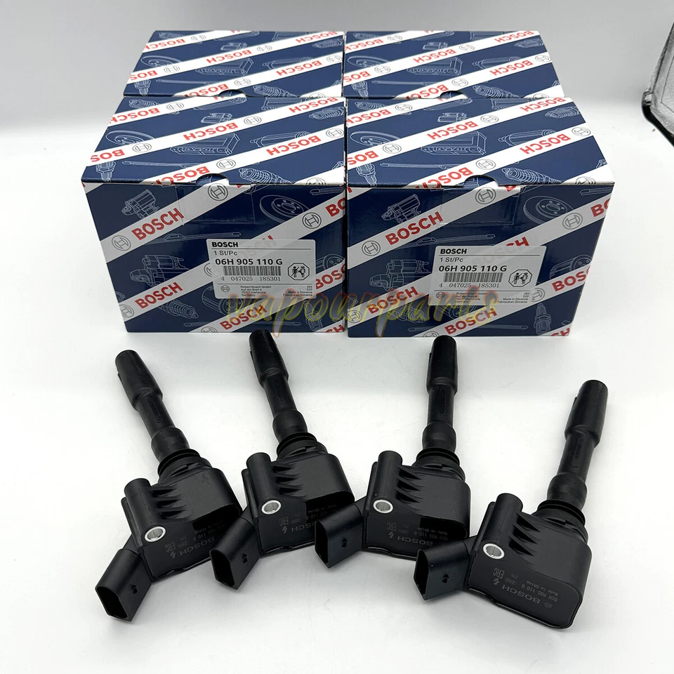 4X Ignition Coil 06H905110G For VW Tiguan Porsche Panamera Audi Q3 Q7 A4 S4 CJE Foto 2 de 4