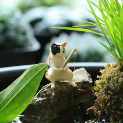 Katzenfischen Figur tragbar Kätzchen Tank Landschaftsgestaltung Dekor Aquarium Dekoration