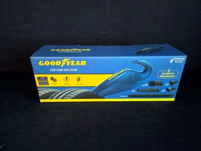 New Sealed Box  Goodyear 12V Car Vacuum Cleaner w/ 5  Attachments & 13' Cord