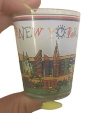 Vintage NYC New York Shot Glass with Different Landmarks on it