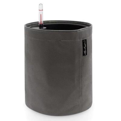 Lechuza Pflanzengefäß TRENDCOVER 23 Veganes Leder anthrazit Ø 23 × 26,5 cm