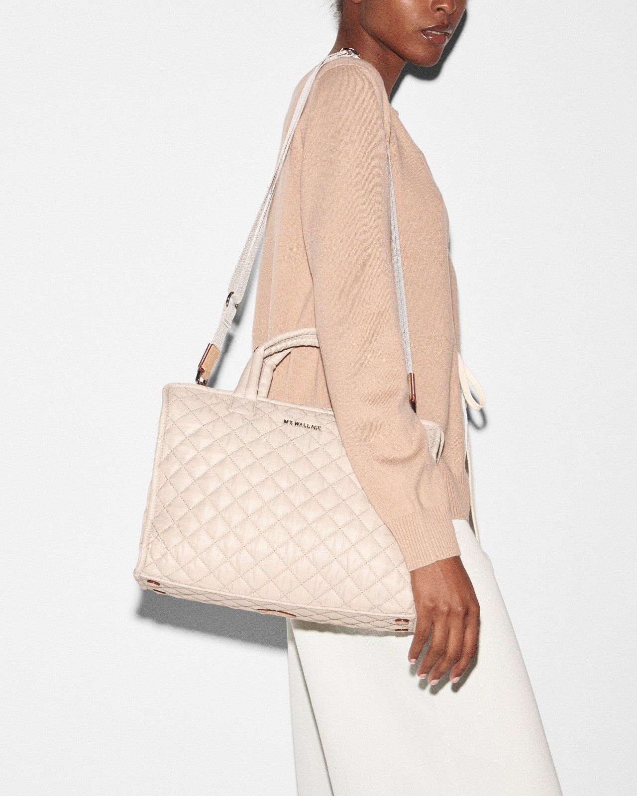 MZ Wallace Metro Box Tote  Color Mushroom   Size M BRAND NEW WITH TAGS