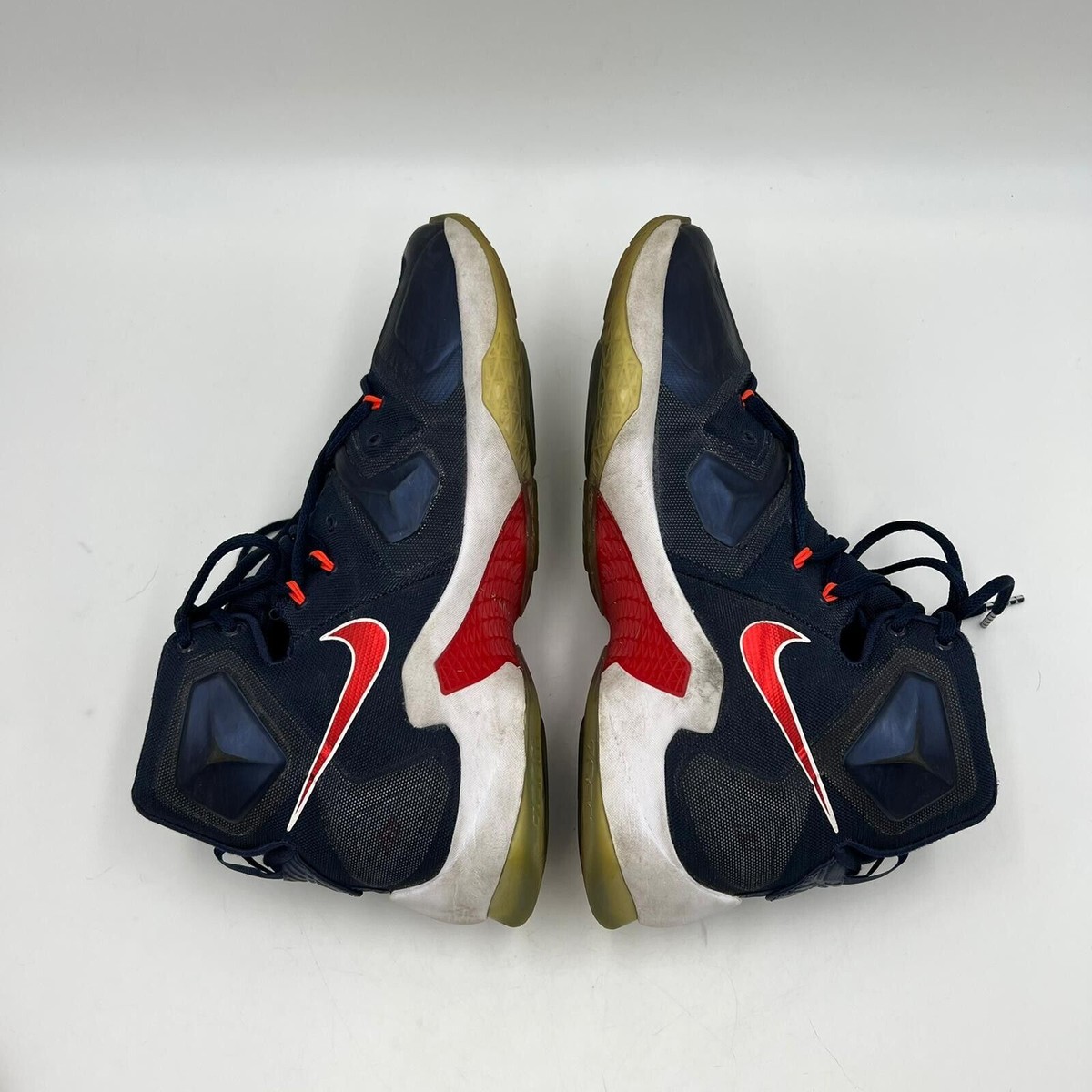 Nike LeBron Men\'s 13 XIII USA Midnight Navy Varsity Red 807219-461 Size 10.5 NEW Nike LEBRON 13 (Lebron XIII) Midnight Navy 807219-461 Size  main image 3
