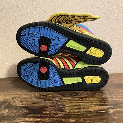 Adidas Originals Jeremy Scott Sz 4.5 Sneakers 2ne1 Wings Sun Poppy