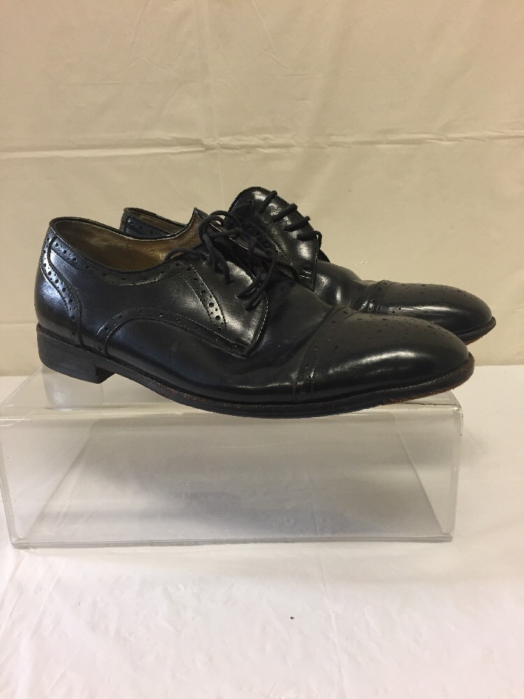 Botany 500 Black Lace up Leather Cap Toe Oxfords Dress Shoes  display picture 2