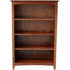 Mission Craftsman Shaker 4 Shelf 48" Solid Hardwood Bookcase