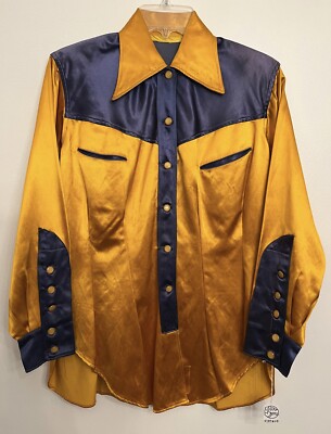 VINTAGE 1940s TWO TONE SATIN COWBOY SHIRT | eBay