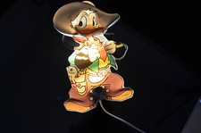 Donald Duck Cowboy Lampe 70er Jahre 33,5 cm x 20 cm x 10 cm Disney Collection