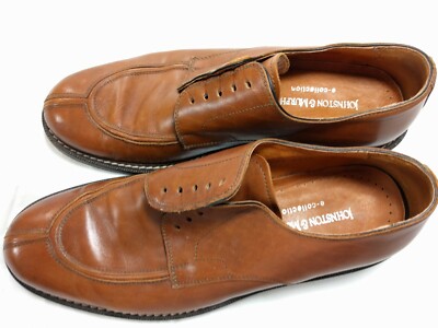 Johnston Murphy E Collection Brown Leather 9 M Johnston Murphy E Collection Brown Leather Split Toe Dress  main image 2