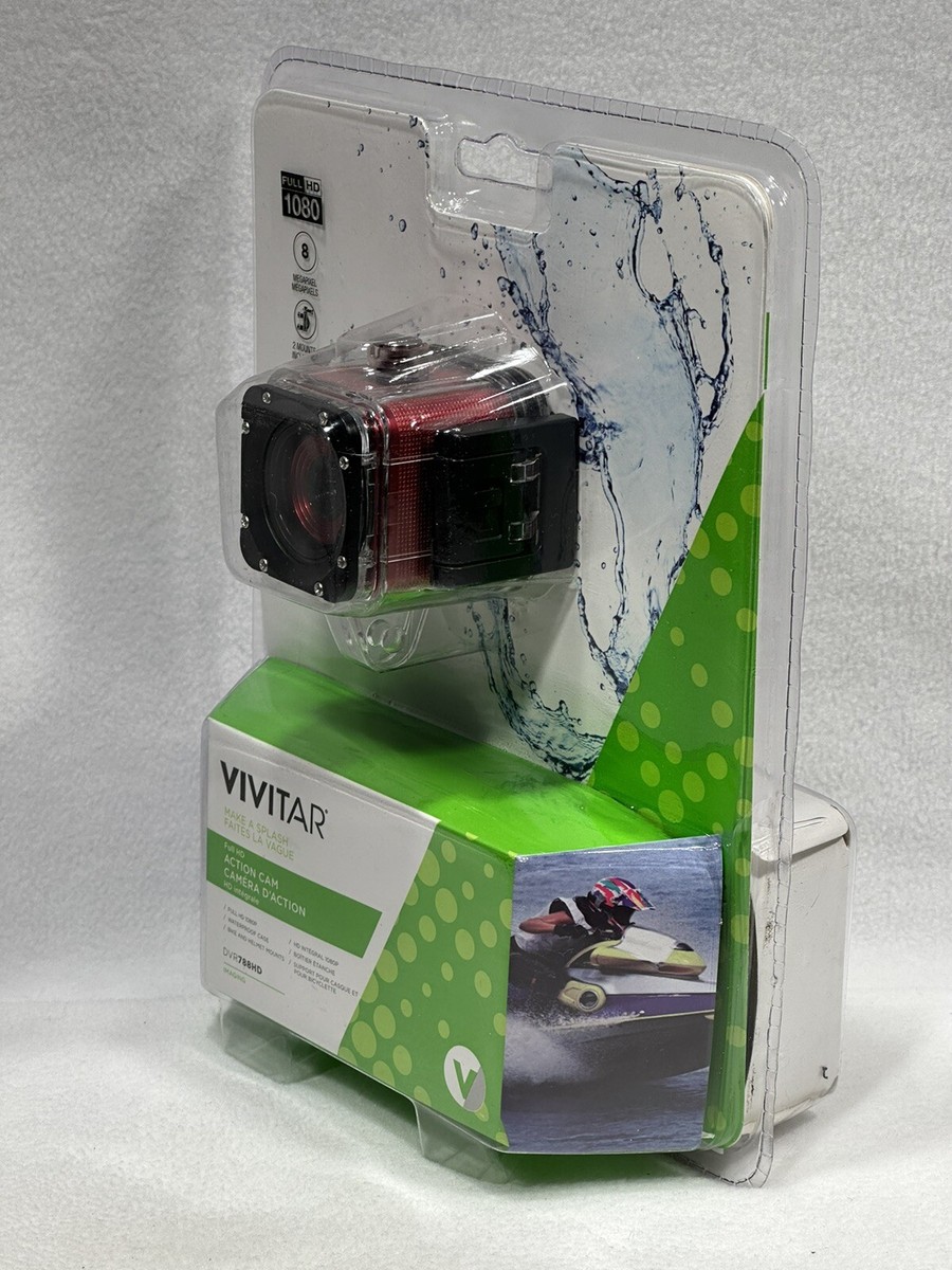 Vivitar DVR 788HD Action Camera - Red - Full 1080p HD with Bike