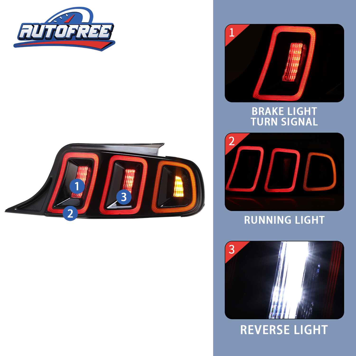 LED Tail Lights For 20102014 Ford Mustang Signal Sequential Brake Turn