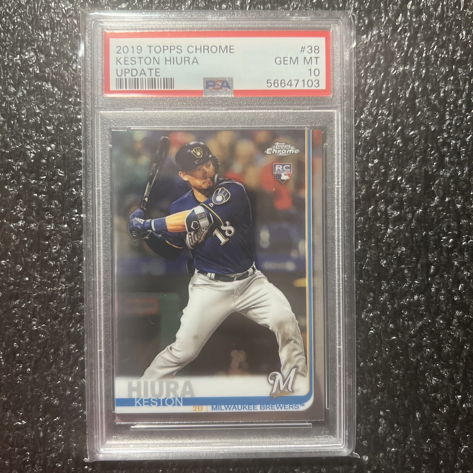 2019 Topps Chrome Update #38 Keston Hiura RC Rookie PSA 10