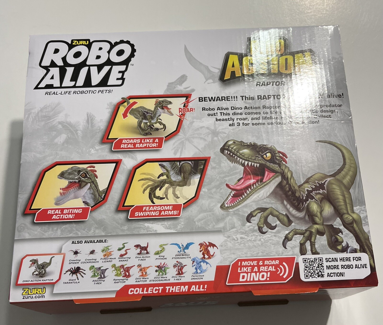 Robo Alive Dino Action Raptor Robotic Pet Dinosaur Toy by ZURU Green NEW eBay