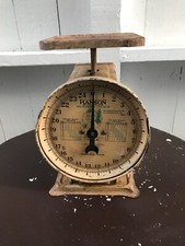 Antique VTG 40s Hanson Baby Nursery Scale 25 lbs Metal