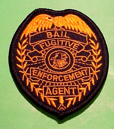 BAIL AGENT FUGITIVE ENFORCEMENT AGENT 3 1/4 " VINTAGE POLICE PATCH