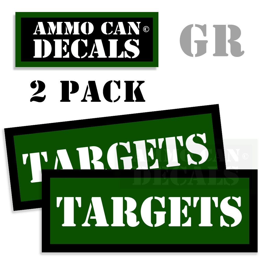Aolamegs Ammo Can Vinyl Sticker Set, Caliber Decal Labels