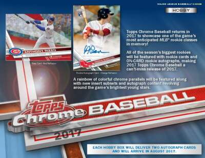 2017 TOPPS CHROME 1-200 GET THE CARDS YOU NEED TO COMPLETE YOUR SET!!