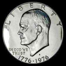 1976 S Beautiful Eisenhower Dollar Cameo "PROOF" 40% Silver US Mint IKE!