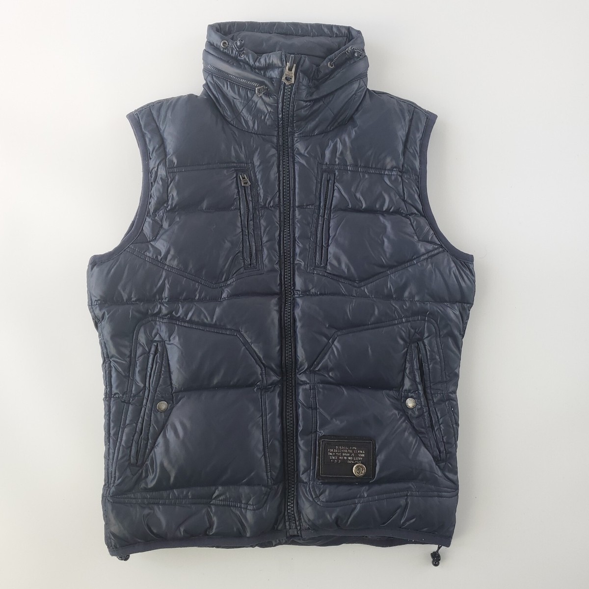 トップス DIESEL 22AW Puffer DOWN Vest Men's Hooded puffer vest in shiny ripstop | Multicolor | Diesel