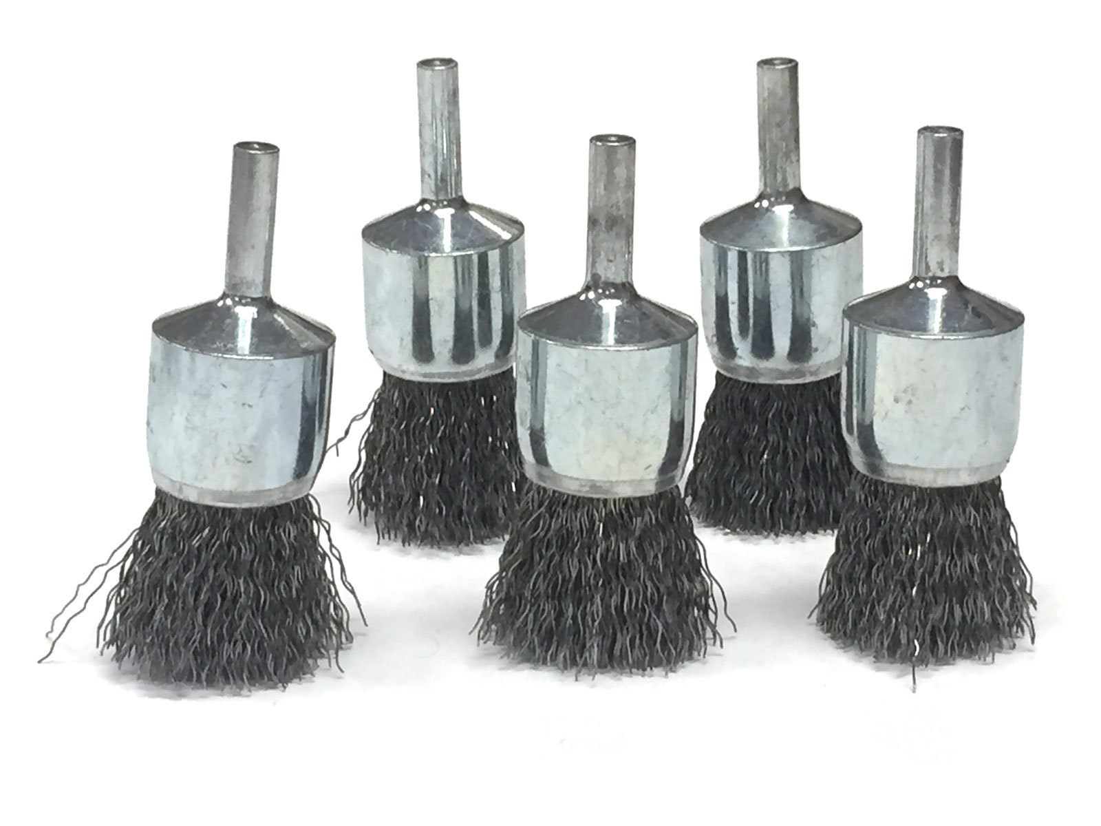 3/4" Crimped Wire End Brush - Carbon Steel Wire - 5 Pack