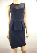 Bisou Bisou Women's Black Tiered Mesh Dress Size 4