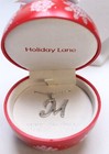 Holiday Lane .925 Sterling Silver Cubic Zirconia Letter M Necklace $50 New