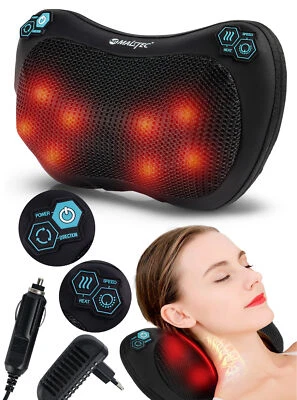 MalTec Shiatsu Massagekissen Rücken, Nacken, Körper wärmende Massagekissen