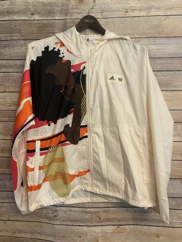 Damen Größe M Adidas Thebe Magugu Graphic Woven Running Carrera Jacke HM2625