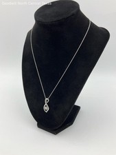 Sterling Silver Diamond Necklace