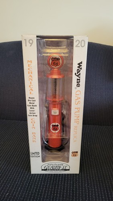 #ad GEARBOX 11025 WAYNE GAS PUMP REPLICA PHILLIPS 66 LIMITED EDITION COIN BANK Big $25.00