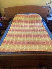 1970s Geometric Print Duvet Cover -Mid Century Modern Bedsheet  Twin / Twin XL