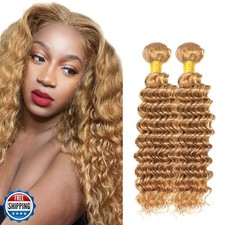  27 Honey Blonde Bundles Deep Wave Human Hair Bundles 14 16 Inch Unprocessed