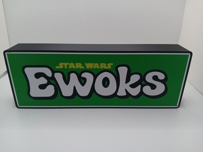 Retro Ewoks star wars logo lightbox sign for Star Wars display