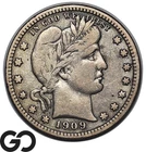 1909-D Barber Quarter, Choice Fine++