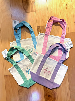 Trader Joe's Mini Pastel Canvas Tote Bag - Verschiedene Farben (Beutel Tasche)