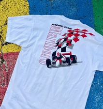 VTG 90s Marlboro Racing Team Grand Prix Tobacco Indy Formula 1 Graphic Shirt XL